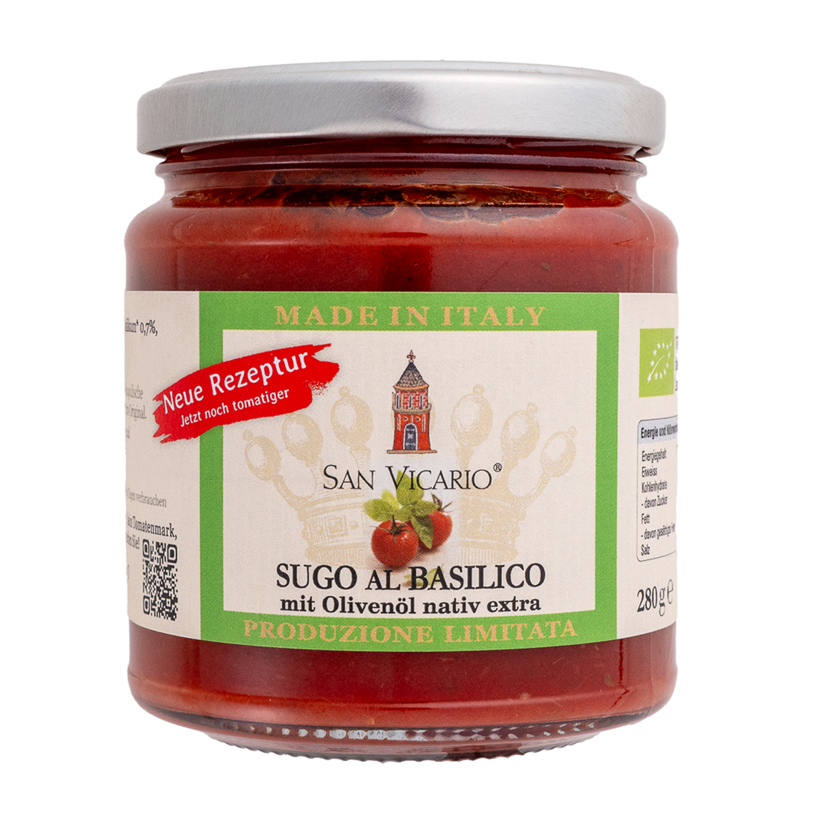 Tomatensauce mit Basilikum